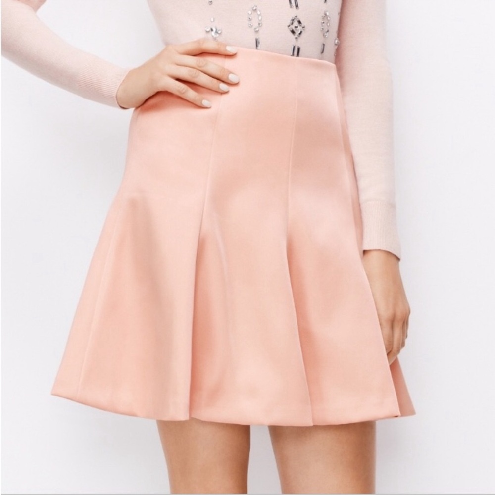 Ann Taylor silky pink skirt